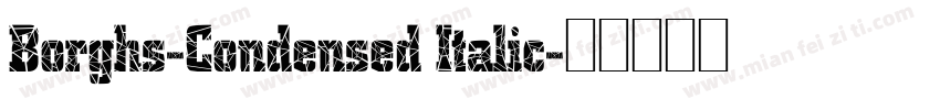 Borghs-Condensed Italic字体转换
